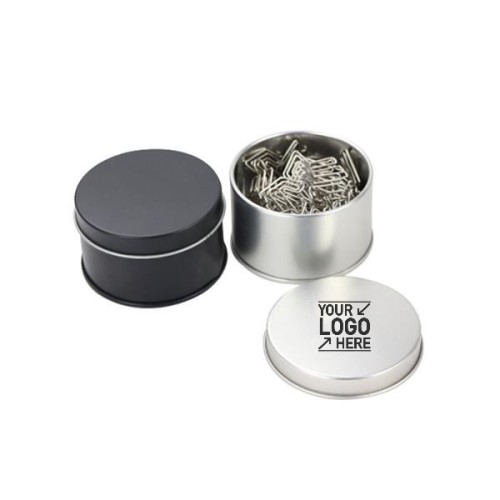 Round Metal Candle Candy Mints Stationery Items Tin Box