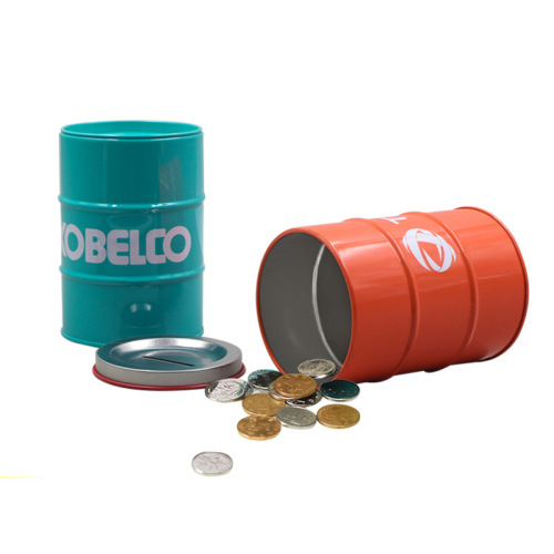 Tinplate Oil Bucket Coin Piggy Bank