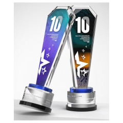Colorful Crystal Trophy Award