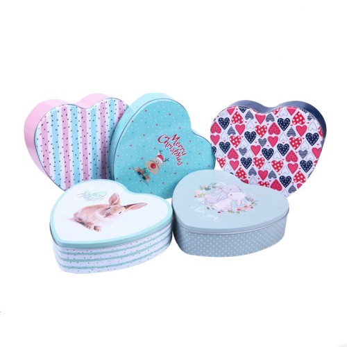 Tin Heart Shape Chocolate Box