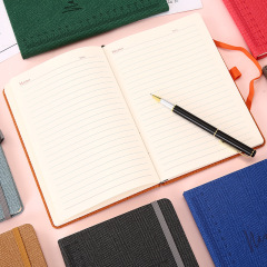 Fabric Feeling Business Notebook with Pen Loop