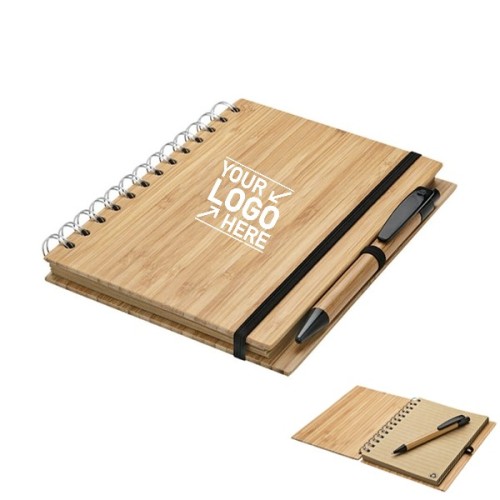 Bamboo Notebook With A Pen