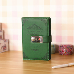 Coded Lock Leather Cover Journal