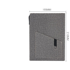 Hardcover Notebook With Pen Holder & Phone Pocket