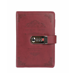 Coded Lock Leather Cover Journal