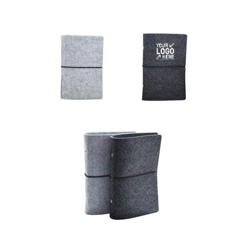 Wool Felt Cover Journal, Travel Diary, Trip Planner, Notebook