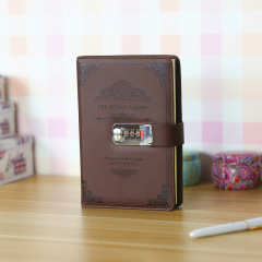 Coded Lock Leather Cover Journal