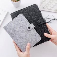 Soft Felt Cover Sprial Notebook
