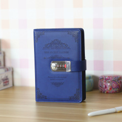 Coded Lock Leather Cover Journal