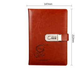 A5 Password PU Notebook