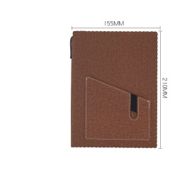 Hardcover Notebook With Pen Holder & Phone Pocket