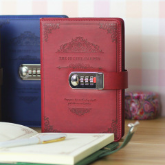 Coded Lock Leather Cover Journal