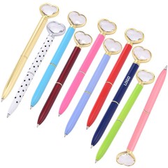Heart Shaped Diamond Metal Pen