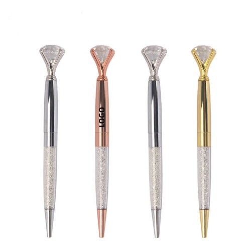 Metal Big Drill Ballpoint Pen with Quicksand