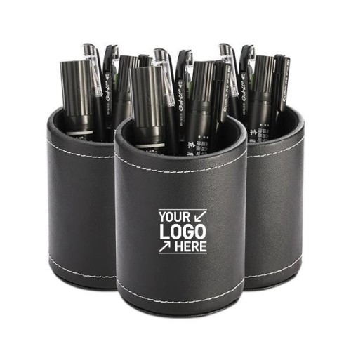 Leather Round Pen Holder