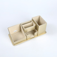 Leather Multifunctional Office Desk Organizer