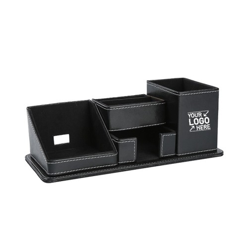 Leather Multifunctional Office Desk Organizer
