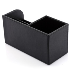 PU Desk Leather Storage Box