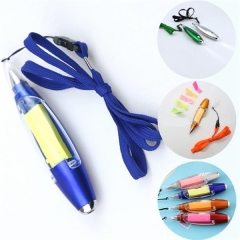 Plastic LED Multi-tool Lanyard Ballpoint Pen with Light