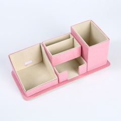 Leather Multifunctional Office Desk Organizer