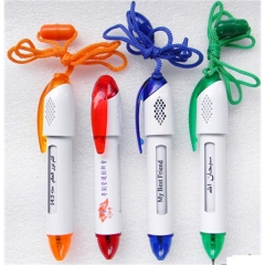 Lanyard Rope Rotating Message Window Pen