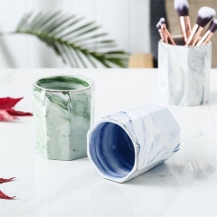 Ceramic Marble Pattern Pencil Cup
