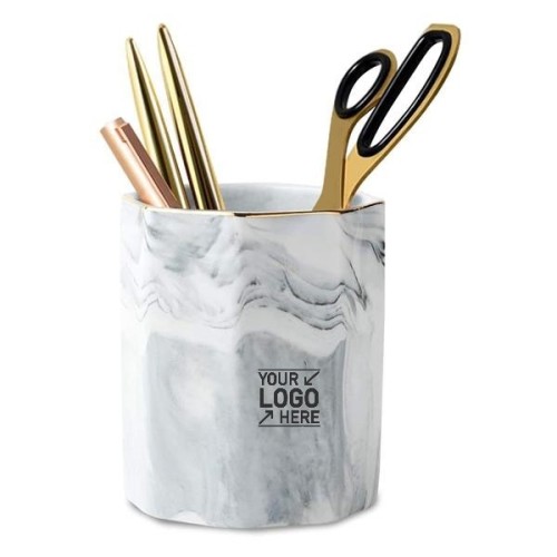 Ceramic Marble Pattern Pencil Cup