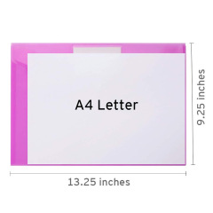 Colorful Transparent Envelopes File Bag with Name Card Pocket