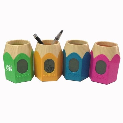 Pencil Pen Holder Alarm Clock