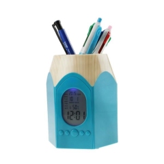 Pencil Pen Holder Alarm Clock