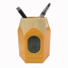 Pencil Pen Holder Alarm Clock