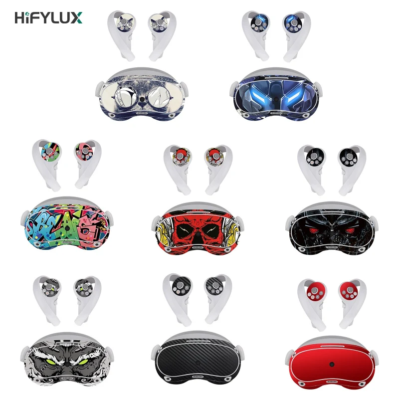 Hifylux PVC Stickers VR Headset and Controller Virtual Reality Decal Skin Protective Accessories for PICO 4