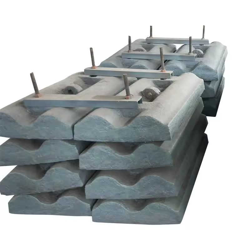 Mn22Cr2 mining machinery wear parts alloy steel casting crusher fixed jaw plate