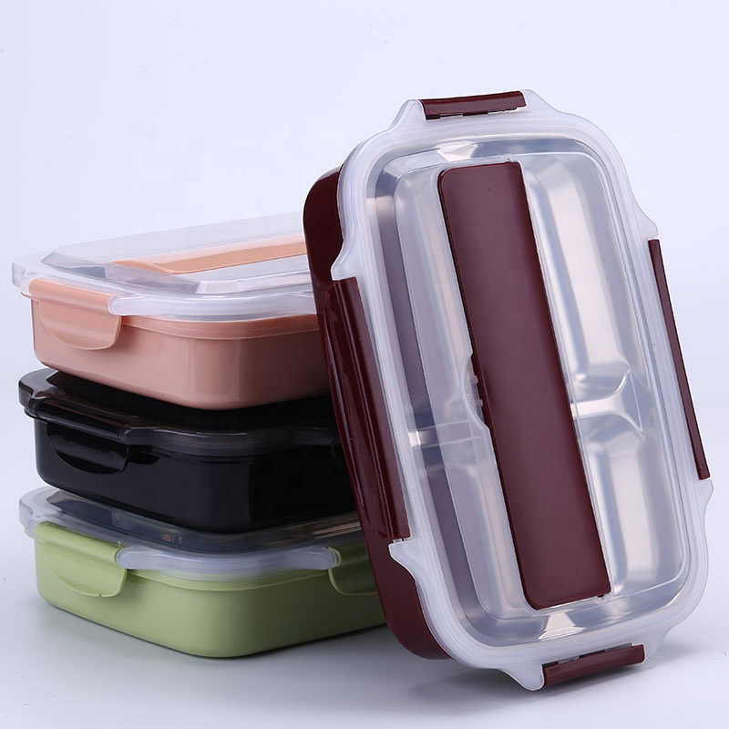 Tiffin Lunch Box 304 Stainless Steel Food Storage Box Leak-Proof Bento Lunch Box With Lid