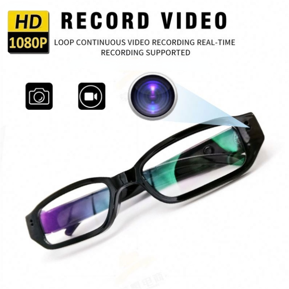 Glasses Hidden Camera | 1080P Mini Camera Wearable Audio Video Recorder  Glasses Camera for Outdoor Driving