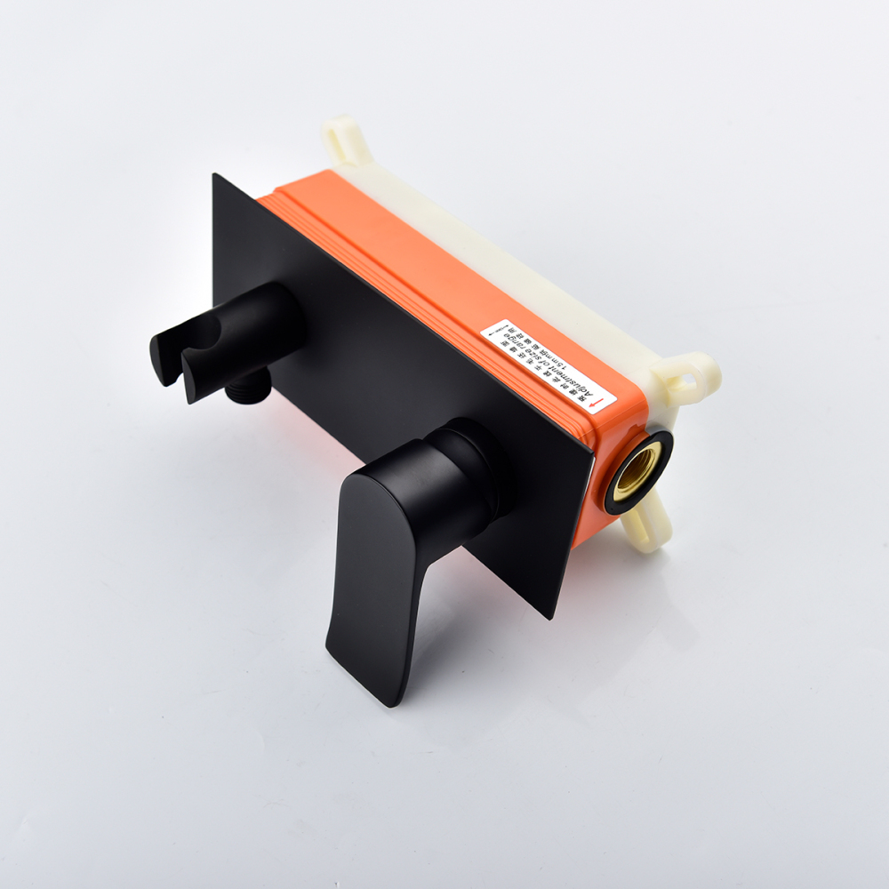 Tecmolog Bidet Sprayer Stainless Steel Cloth Diaper Sprayer Kit, Handheld Bidet Sprayer for Toilet Hot and Cold, Black Shattaf Sprayer Kit, WS024CF1