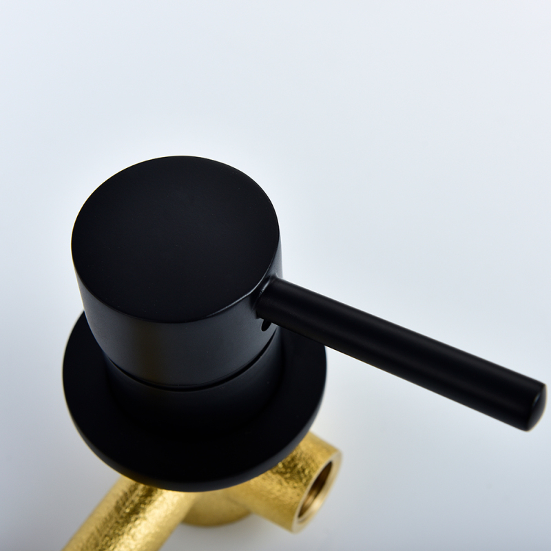 Tecmolog Brass Black Basin Faucet Single Handle Wall Mounted Bathroom Mixer Basin Taps Washroom Sink Faucet for Bathroom Vanity, Bowl Sink BB6083A