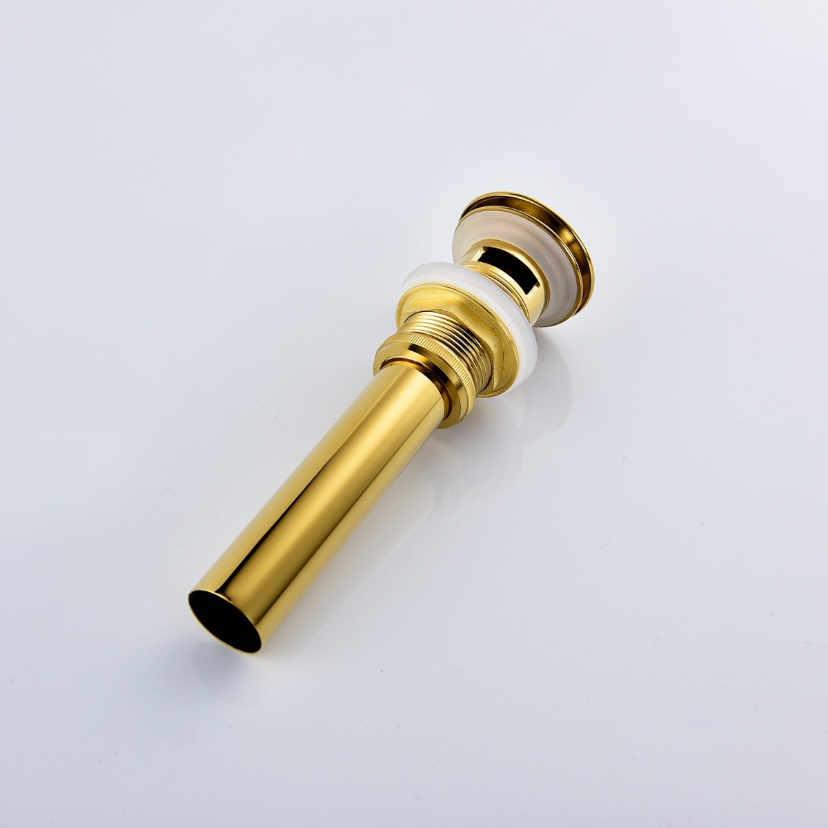 Tecmolog Brass Sink Drains Pop Up Basin Waste for Bathroom Chrome Drain Vessel Basin Sink Strainers with Overflow