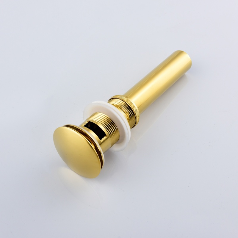 Tecmolog Brass Sink Drains Pop Up Basin Waste for Bathroom Chrome Drain Vessel Basin Sink Strainers with Overflow