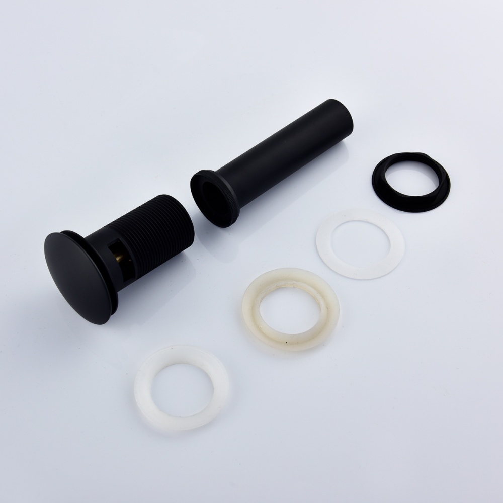 Tecmolog Brass Sink Drains Pop Up Basin Waste for Bathroom Chrome Drain Vessel Basin Sink Strainers with Overflow