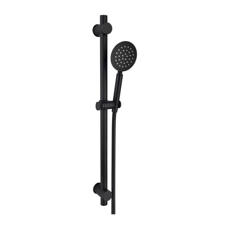 Tecmolog Stainless Steel Black Bathroom Faucet , Wall-Mounted Shower Set and Height Adjustable Sliding Bar SNA516B/SNA516BF/SBH156B/SBH156BF