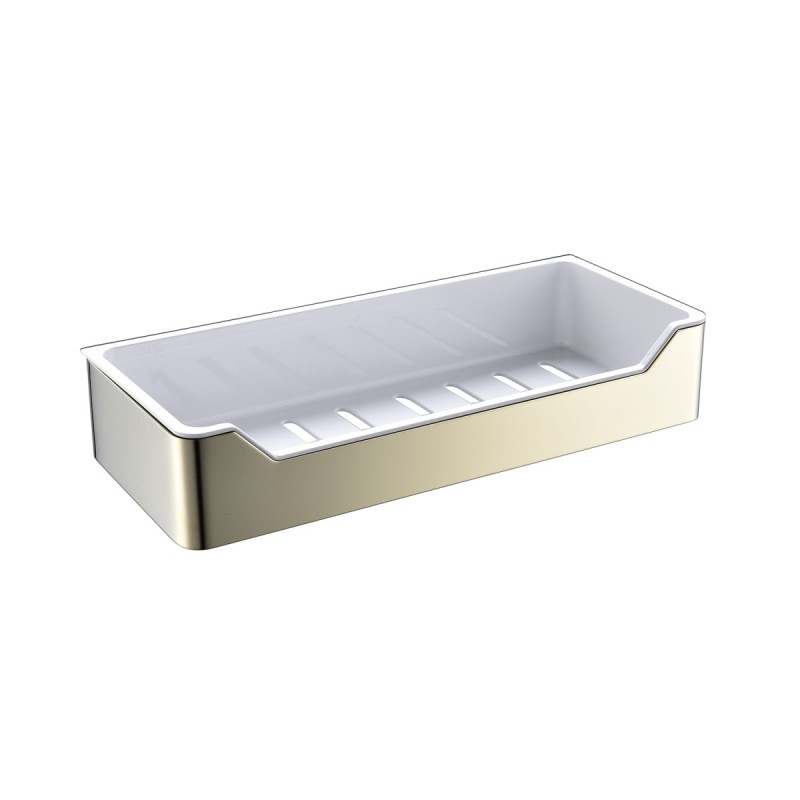 Tecmolog Stainless Steel Black/Nickel/Gold/Chrome Corner Shelf Caddy Bathing Platform with Hooks Wall Nail Storage SBH190/SBH190B/SBH190J/SBH190NA