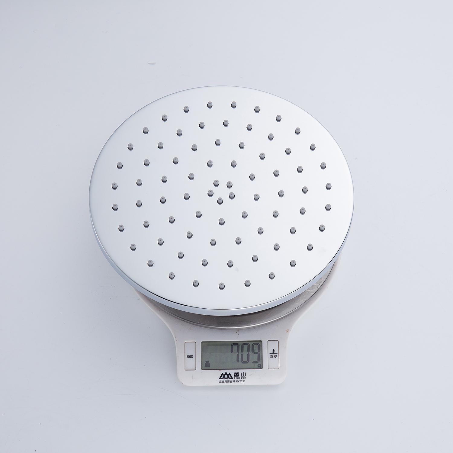 Tecmolog Brass Chrome 8/10/12 Inches Round Rain Shower Head Pressuried Shower head Powerful Spray Top shower with Silicone Nozzle BD127/BD127A/BD127B