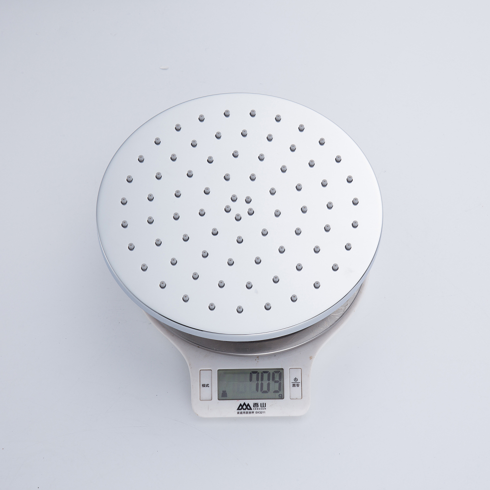 Tecmolog Brass Chrome 8/10/12 Inches Round Rain Shower Head Pressuried Shower head Powerful Spray Top shower with Silicone Nozzle BD127/BD127A/BD127B