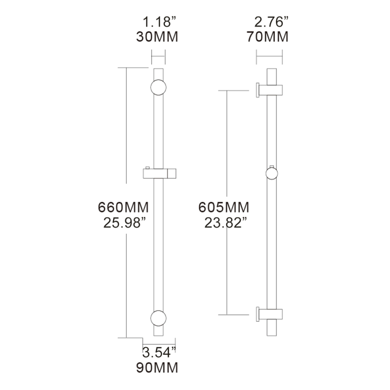 Tecmolog Brass gold shower Sliding bar/Shower Set, With handheld shower head and shower hose, Adjustable Height BJ4022/BJ4022F