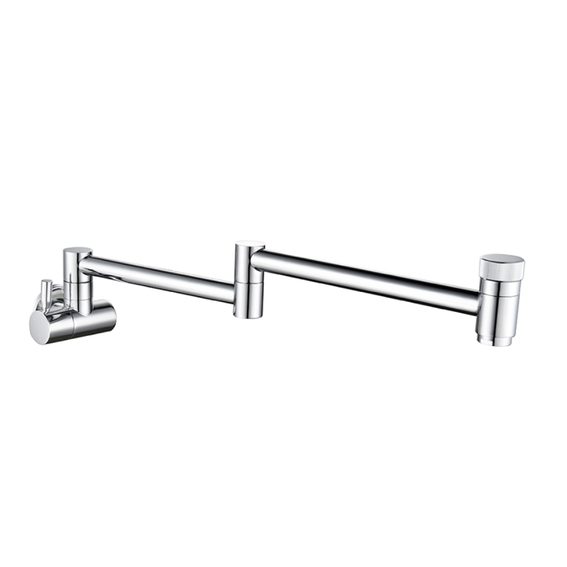 Tecmolog Wall Mount Kitchen Faucet, Brass 360 Rotatable Folding Lengthened  Sink Taps with Double Switch and Single Handle CT165NA/CT165/CT165R/CT165B