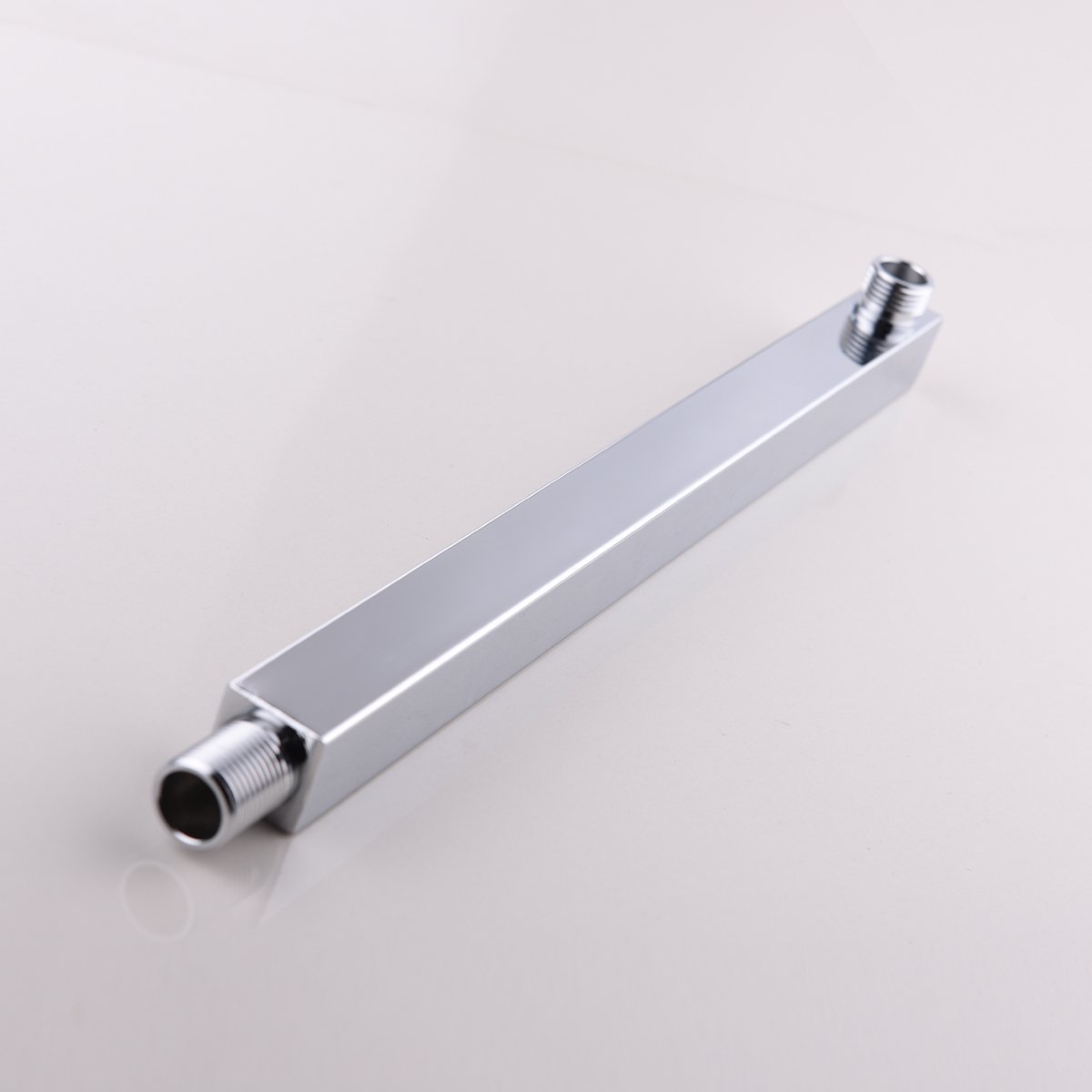 Tecmolog Stainless Steel chrome Shower Arm, Wall Mounted and G1/2'' Shower Holder for Fixed Showerhead in bathroom HPF001-1/HPF002
