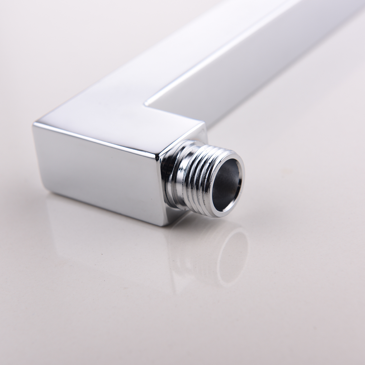 Tecmolog Stainless Steel chrome Shower Arm, Wall Mounted and G1/2'' Shower Holder for Fixed Showerhead in bathroom HPF001-1/HPF002