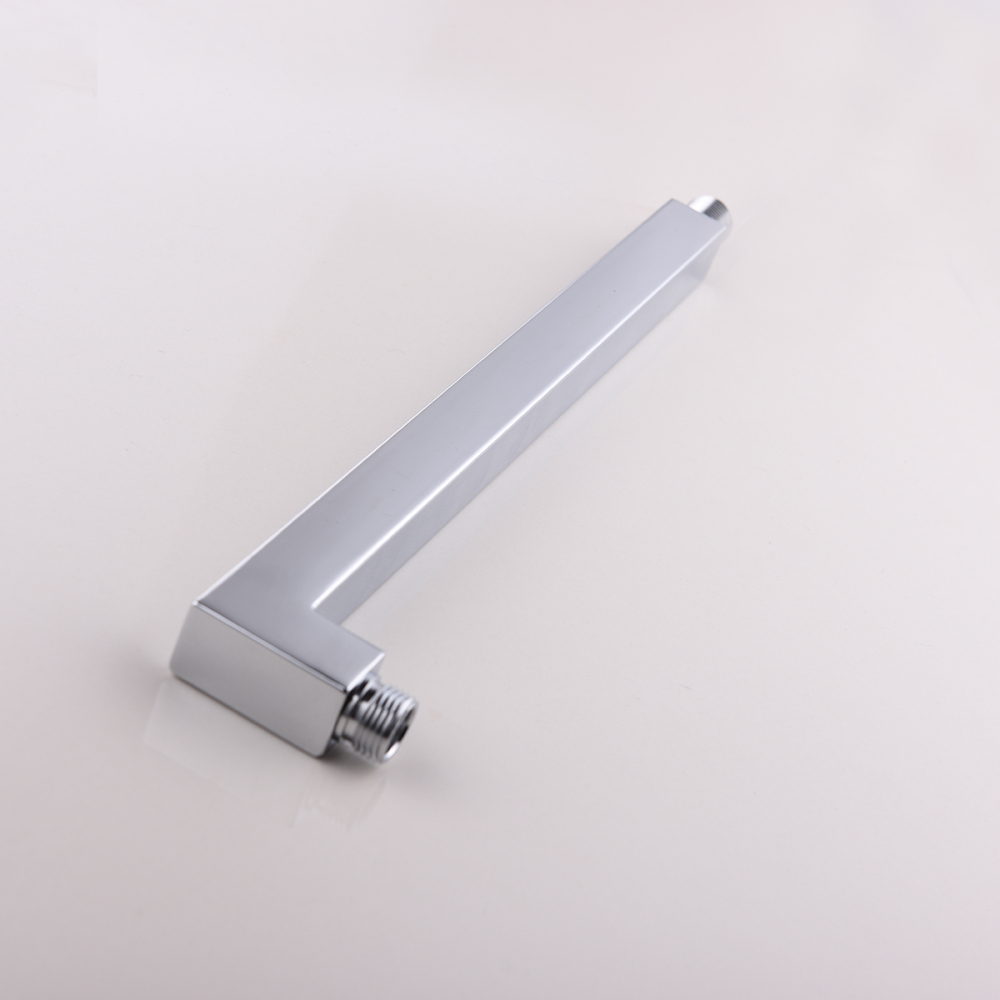 Tecmolog Stainless Steel chrome Shower Arm, Wall Mounted and G1/2'' Shower Holder for Fixed Showerhead in bathroom HPF001-1/HPF002