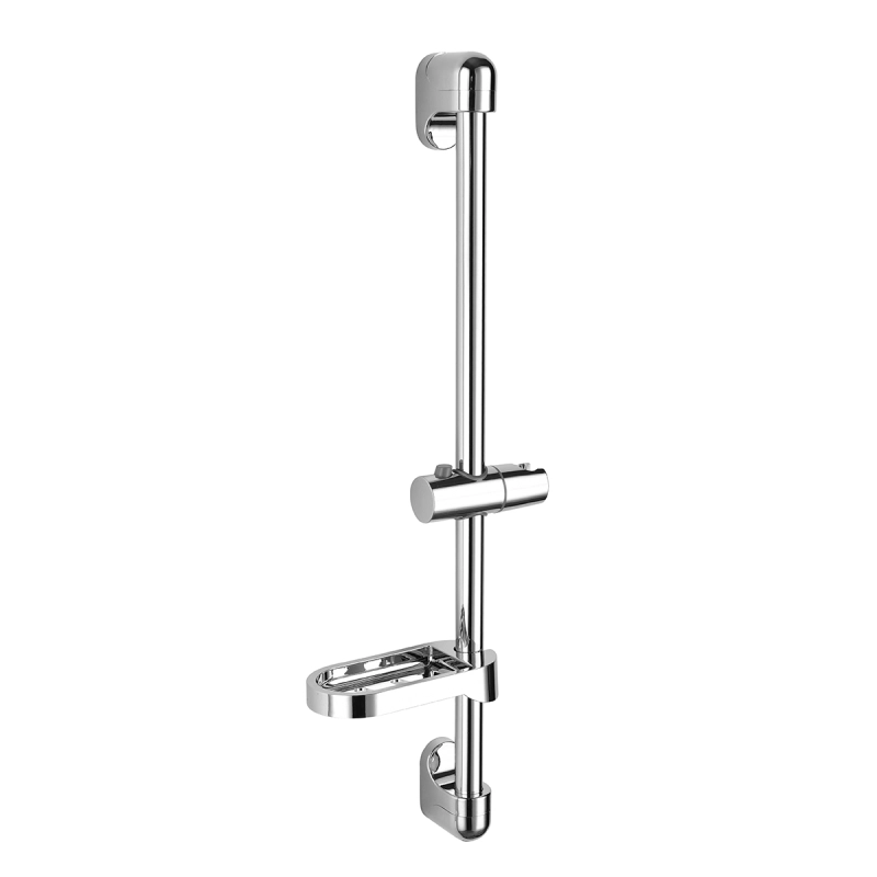 Tecmolog Plastic Chrome Shower Sliding Bar/Shower Set with Soap Dish and Adjustable Showerhead Holder PSLS3001/PSLS3001F/BC4008/BC4008F